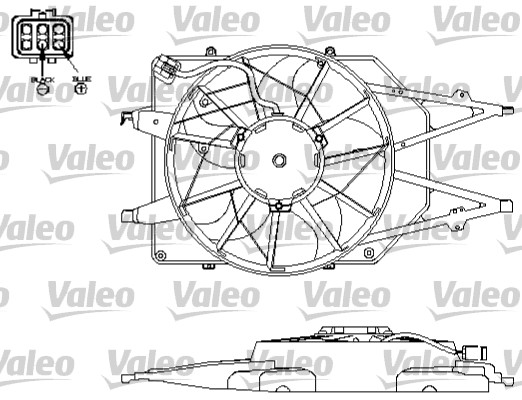 Ventilatorwiel-motorkoeling Valeo 696151