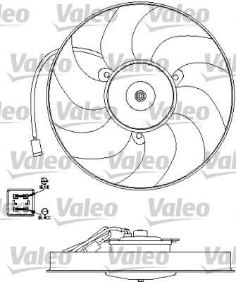 Ventilatorwiel-motorkoeling Valeo 696191