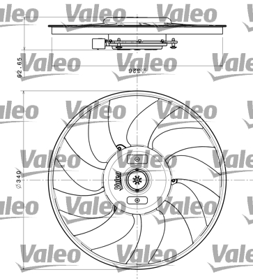 Ventilatorwiel-motorkoeling Valeo 696349