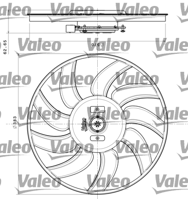 Ventilatorwiel-motorkoeling Valeo 696350