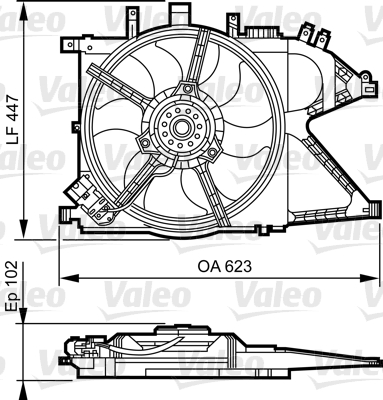 Ventilatorwiel-motorkoeling Valeo 696369