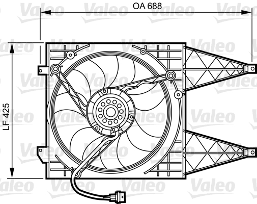 Ventilatorwiel-motorkoeling Valeo 696375