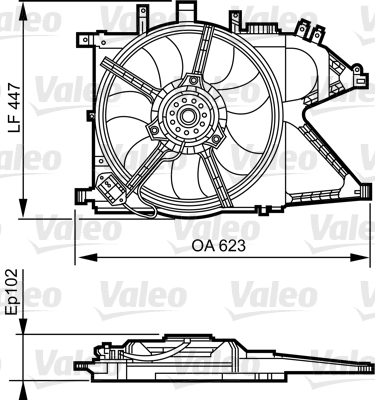 Ventilatorwiel-motorkoeling Valeo 696383