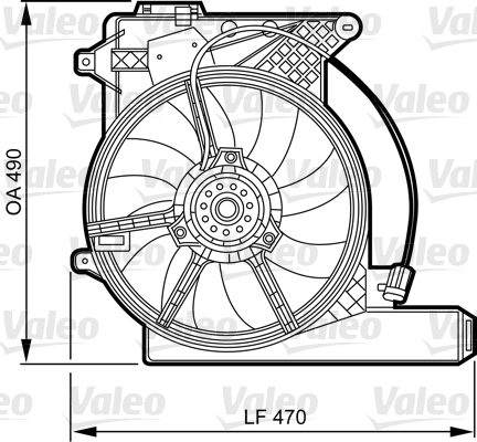 Ventilator houder Valeo 696386