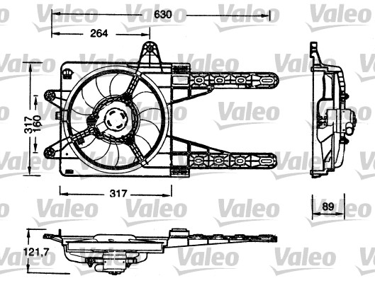 Ventilatorwiel-motorkoeling Valeo 698178