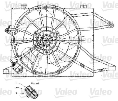 Ventilatorwiel-motorkoeling Valeo 698344