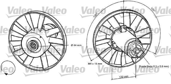 Ventilatorwiel-motorkoeling Valeo 698371