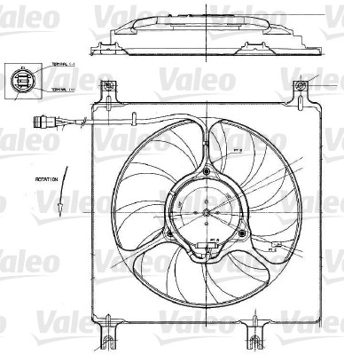 Ventilatorwiel-motorkoeling Valeo 698552