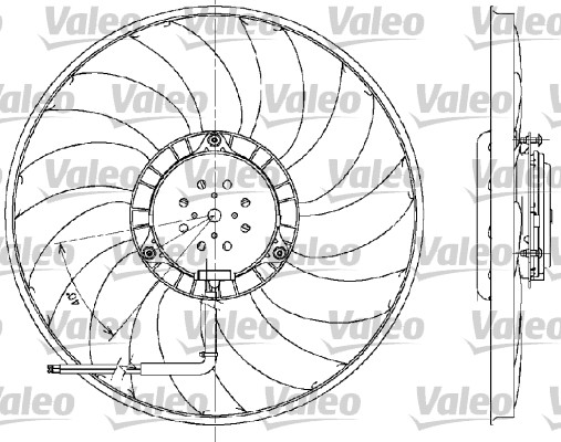 Ventilatorwiel-motorkoeling Valeo 698609