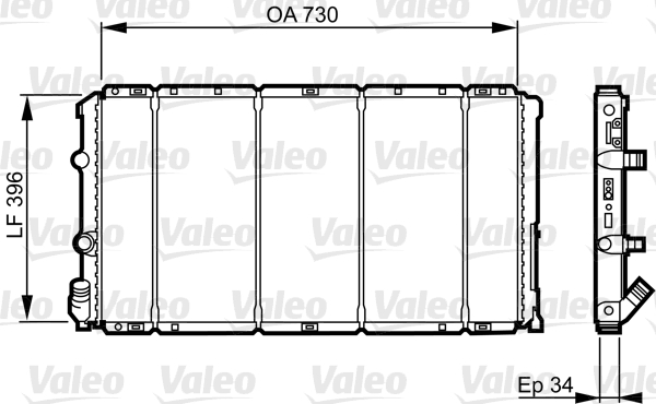 Radiateur Valeo 732050