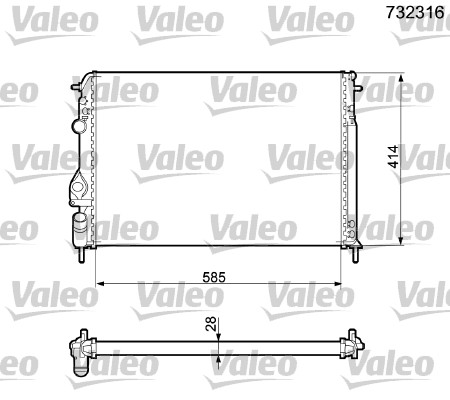 Radiateur Valeo 732316