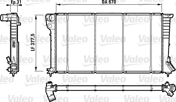 Radiateur Valeo 732565