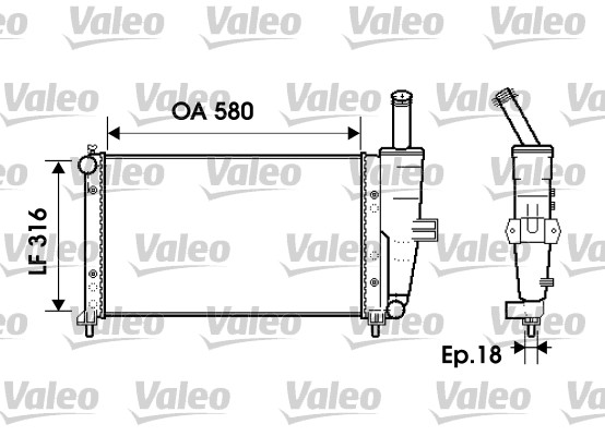 Radiateur Valeo 734225