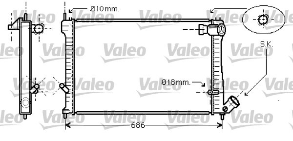 Radiateur Valeo 734455