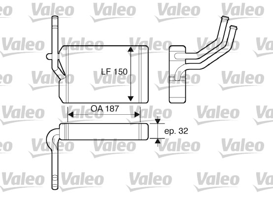 Kachelradiateur Valeo 812071