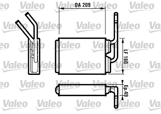 Kachelradiateur Valeo 812154