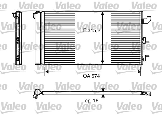 Airco condensor Valeo 818162