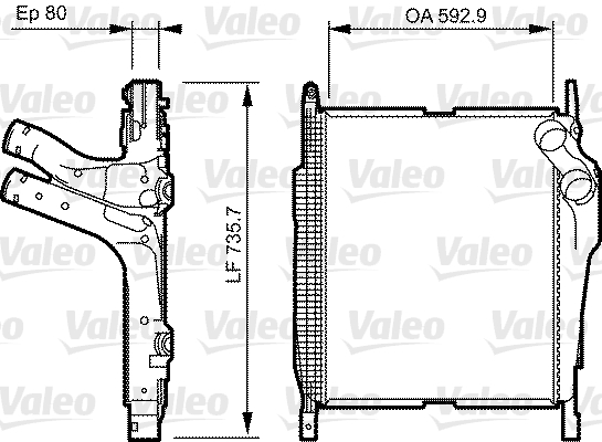 Interkoeler Valeo 818230