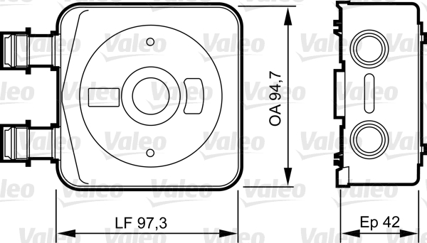 Oliekoeler motorolie Valeo 818889