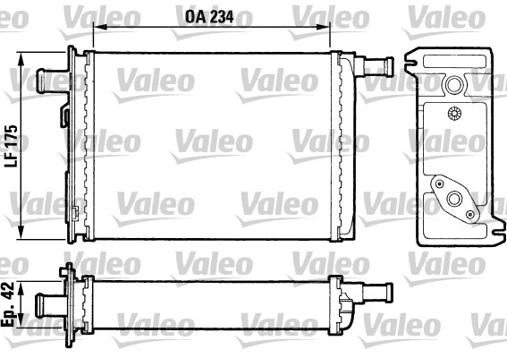 Kachelradiateur Valeo 883739