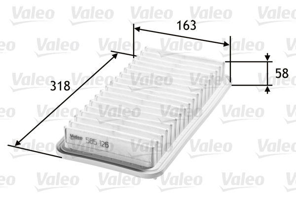 Valeo Luchtfilter 585126