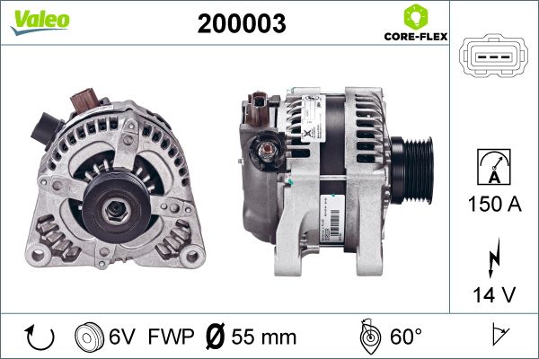 Valeo Alternator/Dynamo 200003