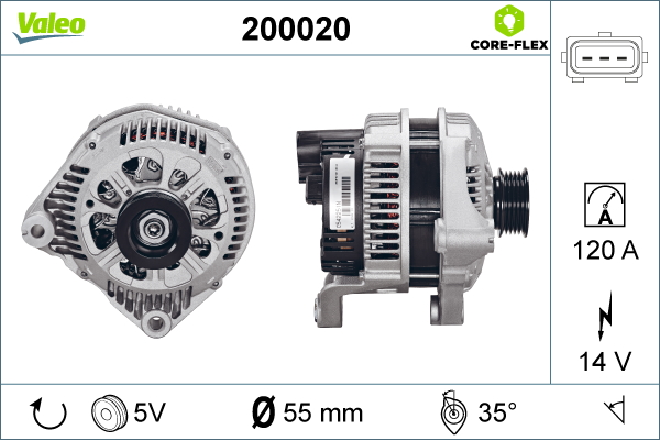 Valeo Alternator/Dynamo 200020