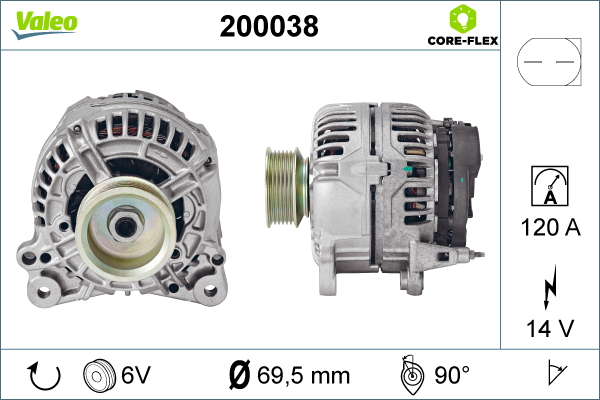 Valeo Alternator/Dynamo 200038