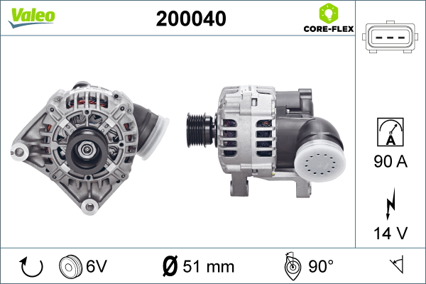 Valeo Alternator/Dynamo 200040