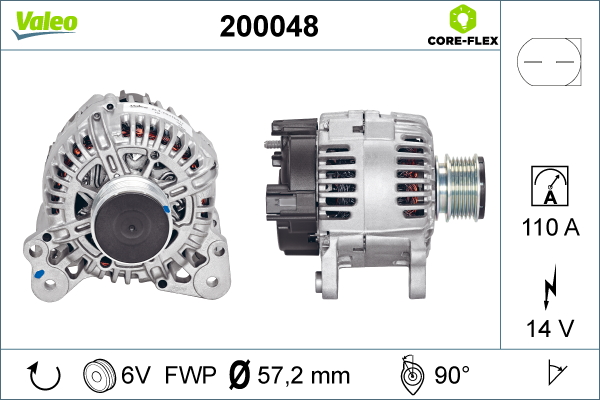 Valeo Alternator/Dynamo 200048