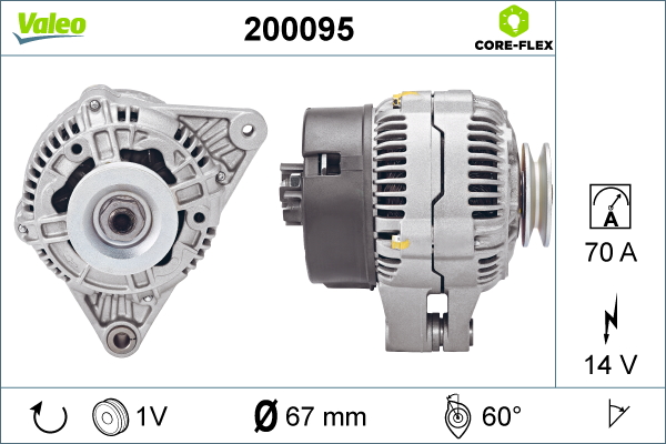 Alternator/Dynamo Valeo 200095