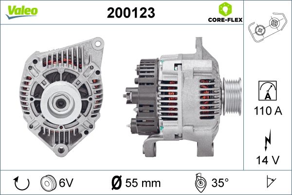 Alternator/Dynamo Valeo 200123