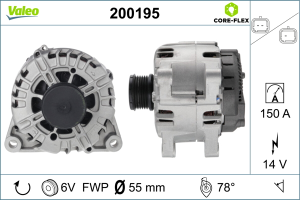 Valeo Alternator/Dynamo 200195