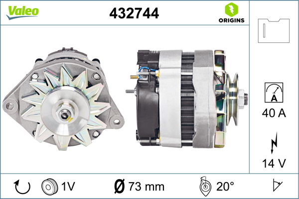 Valeo Alternator/Dynamo 432744