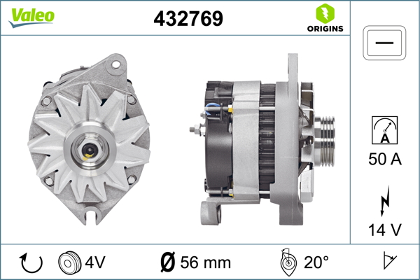 Valeo Alternator/Dynamo 432769