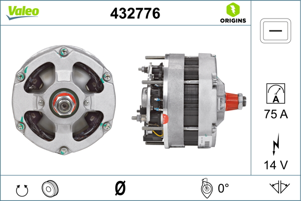 Valeo Alternator/Dynamo 432776