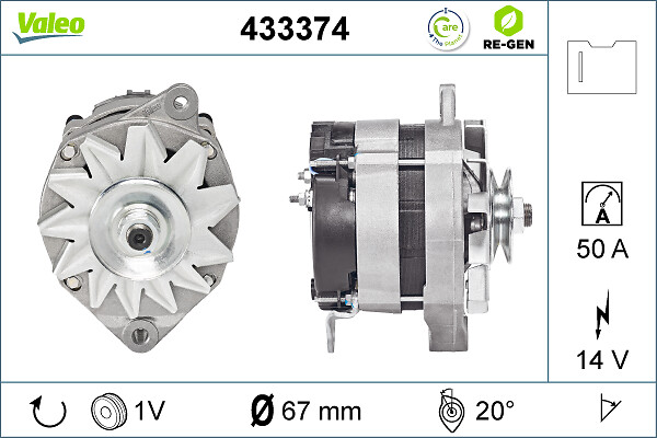 Valeo Alternator/Dynamo 433374