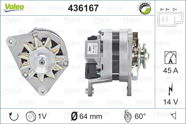 Alternator/Dynamo Valeo 436167