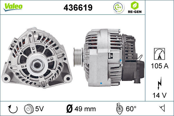 Valeo Alternator/Dynamo 436619