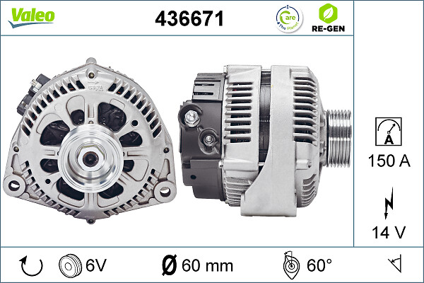 Valeo Alternator/Dynamo 436671