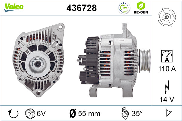 Alternator/Dynamo Valeo 436728