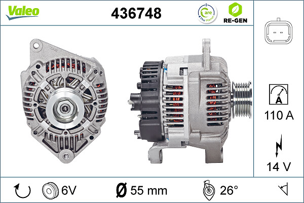 Valeo Alternator/Dynamo 436748