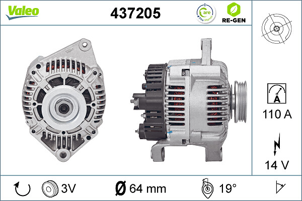 Alternator/Dynamo Valeo 437205