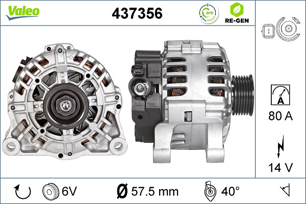 Valeo Alternator/Dynamo 437356