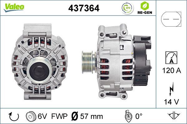 Valeo Alternator/Dynamo 437364