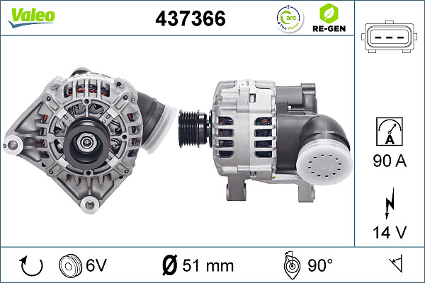 Valeo Alternator/Dynamo 437366