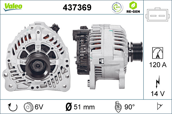 Valeo Alternator/Dynamo 437369