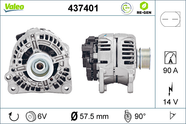 Alternator/Dynamo Valeo 437401
