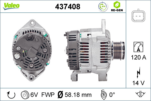 Valeo Alternator/Dynamo 437408