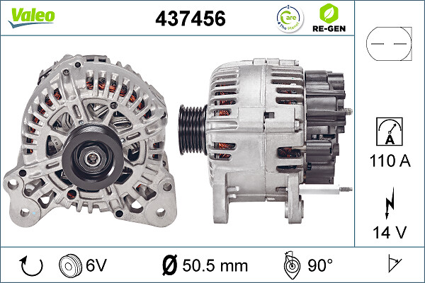 Valeo Alternator/Dynamo 437456